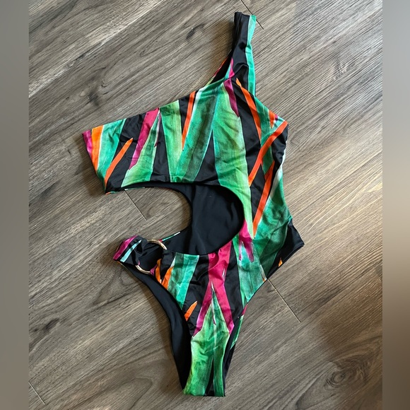 Louisa Ballou Birds Of Paradise Cutout Swimsuit - Picture 2 of 7